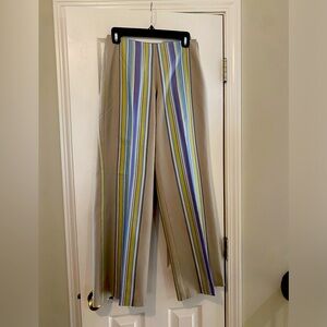Tommy Bahama Silk Striped Wide Leg Pants Size 2 NWT